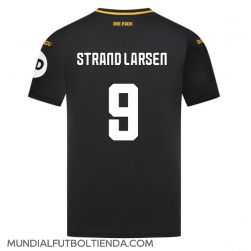 Camiseta Wolves Jorgen Strand Larsen #9 Segunda Equipación Replica 2024-25 mangas cortas
